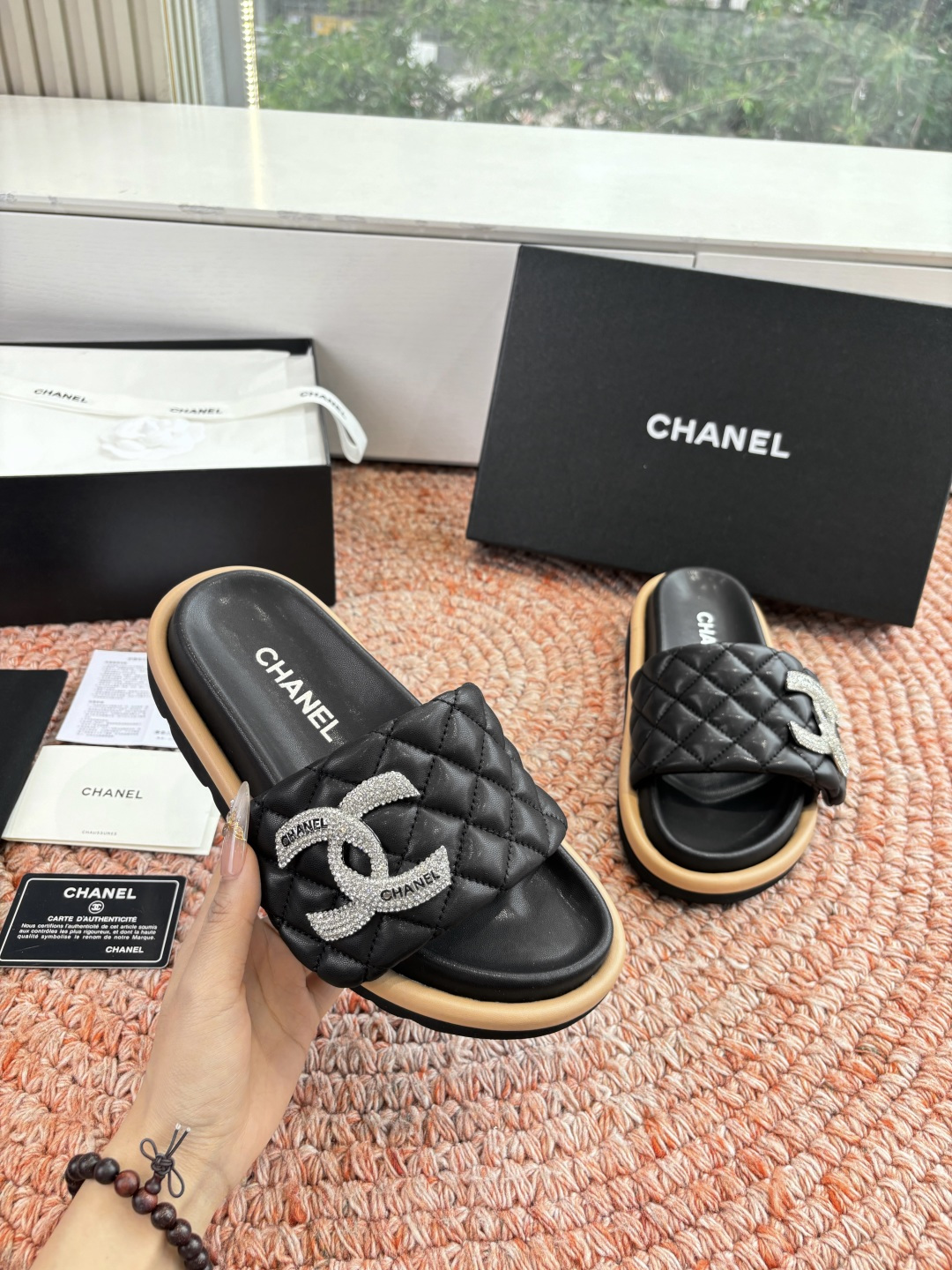 🌾G021顶级品质Louis vuitt路易威蹬lv面包拖拖限定款居家酒店拖鞋 皮草拖鞋頂级品质🔝水貂打