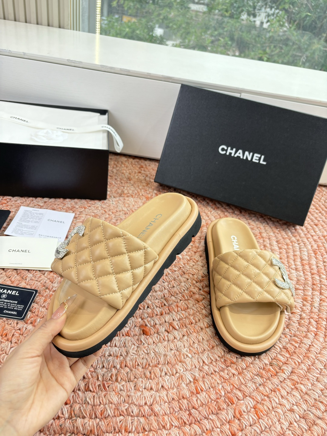 🌾G021顶级品质Louis vuitt路易威蹬lv面包拖拖限定款居家酒店拖鞋 皮草拖鞋頂级品质🔝水貂打