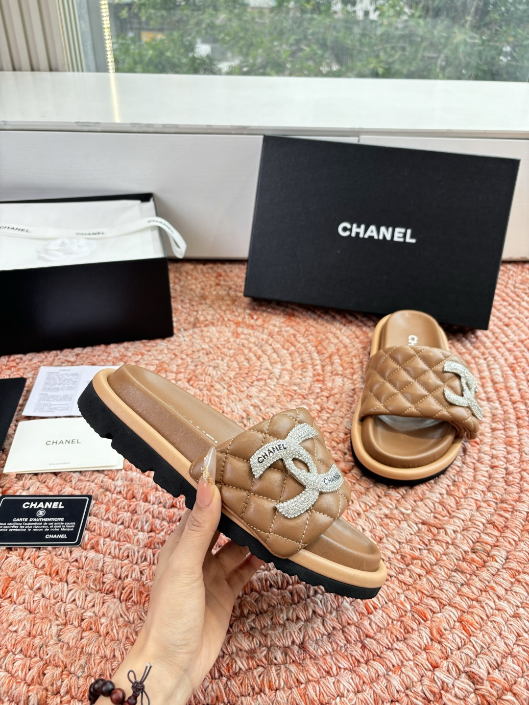 🌾G021顶级品质Louis vuitt路易威蹬lv面包拖拖限定款居家酒店拖鞋 皮草拖鞋頂级品质🔝水貂打