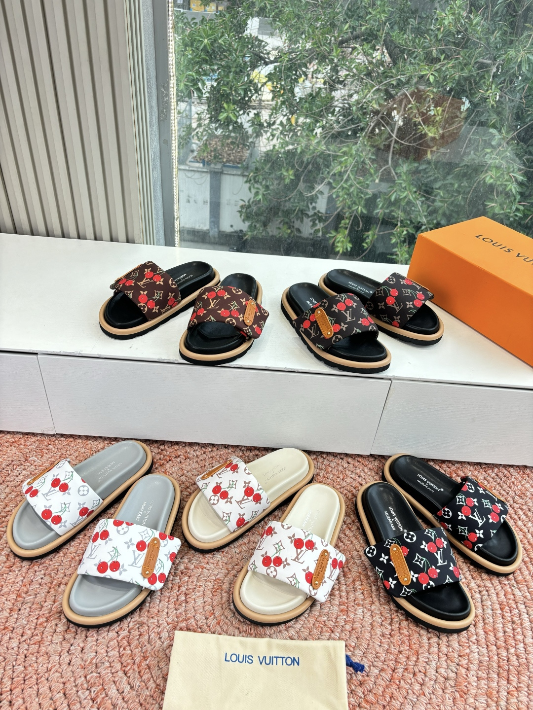 🌾G021顶级品质Louis vuitt路易威蹬lv面包拖拖限定款居家酒店拖鞋 皮草拖鞋頂级品质🔝水貂打