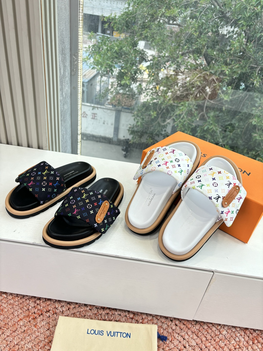 🌾G021顶级品质Louis vuitt路易威蹬lv面包拖拖限定款居家酒店拖鞋 皮草拖鞋頂级品质🔝水貂打