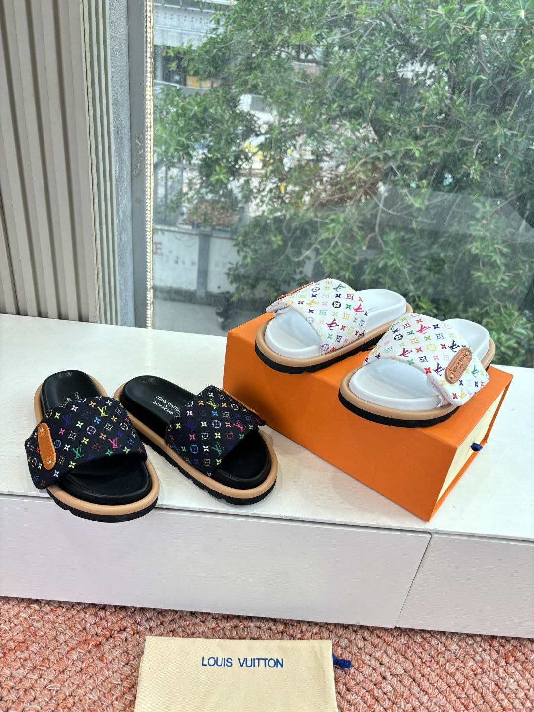 🌾G021顶级品质Louis vuitt路易威蹬lv面包拖拖限定款居家酒店拖鞋 皮草拖鞋頂级品质🔝水貂打