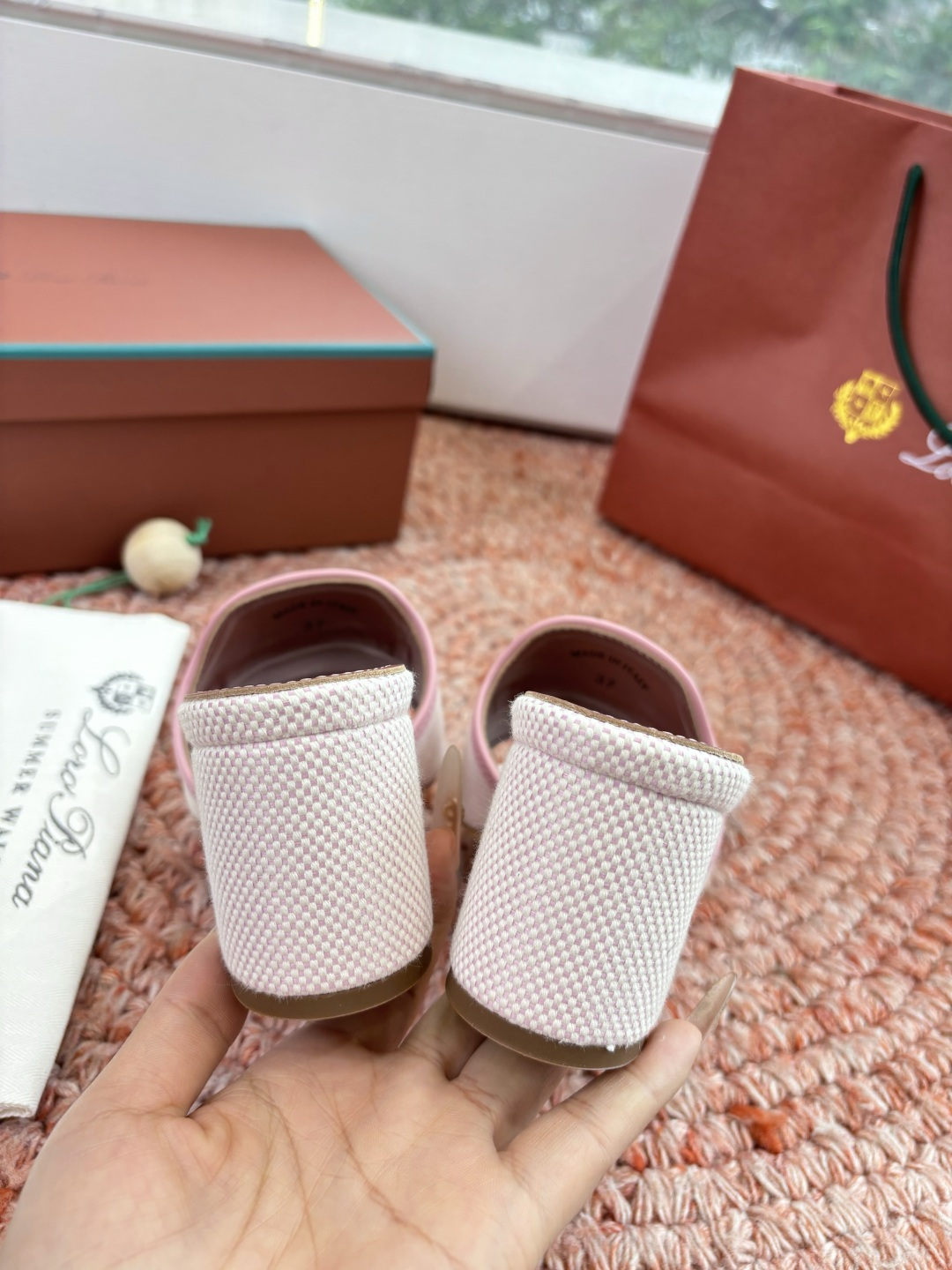 🌾G131😁Loro piana代购级拖鞋lp这款亚麻帆布拖鞋搭配饰有Loro Piana My Cha