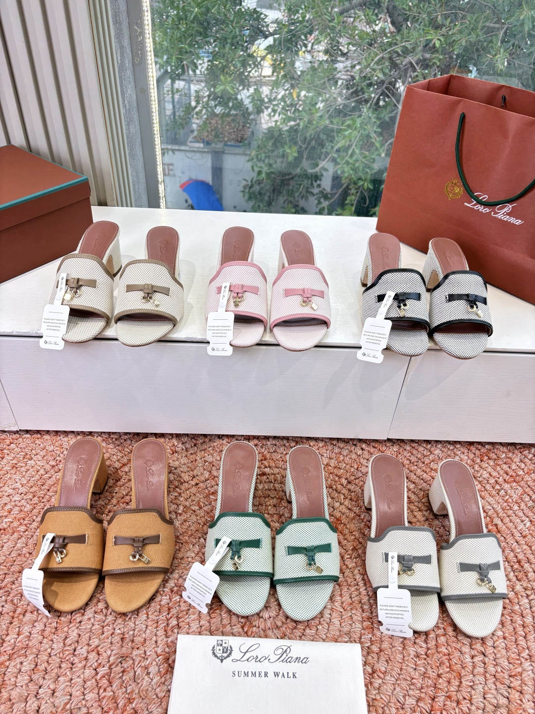 🌾G131😁Loro piana代购级拖鞋lp这款亚麻帆布拖鞋搭配饰有Loro Piana My Cha