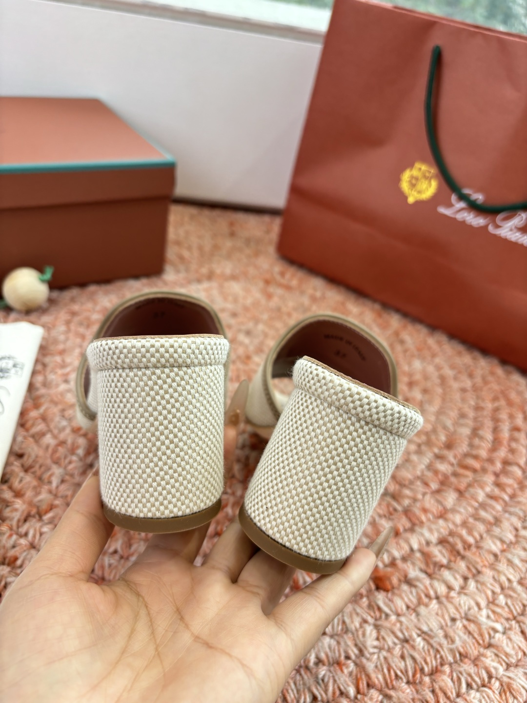 🌾G131😁Loro piana代购级拖鞋lp这款亚麻帆布拖鞋搭配饰有Loro Piana My Cha