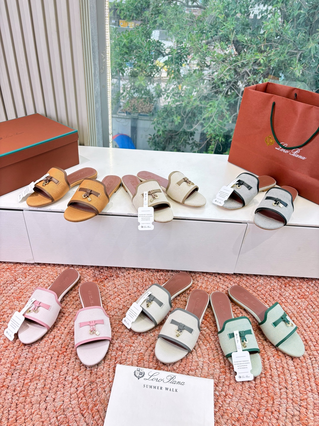 🌾G131😁Loro piana代购级拖鞋lp这款亚麻帆布拖鞋搭配饰有Loro Piana My Cha