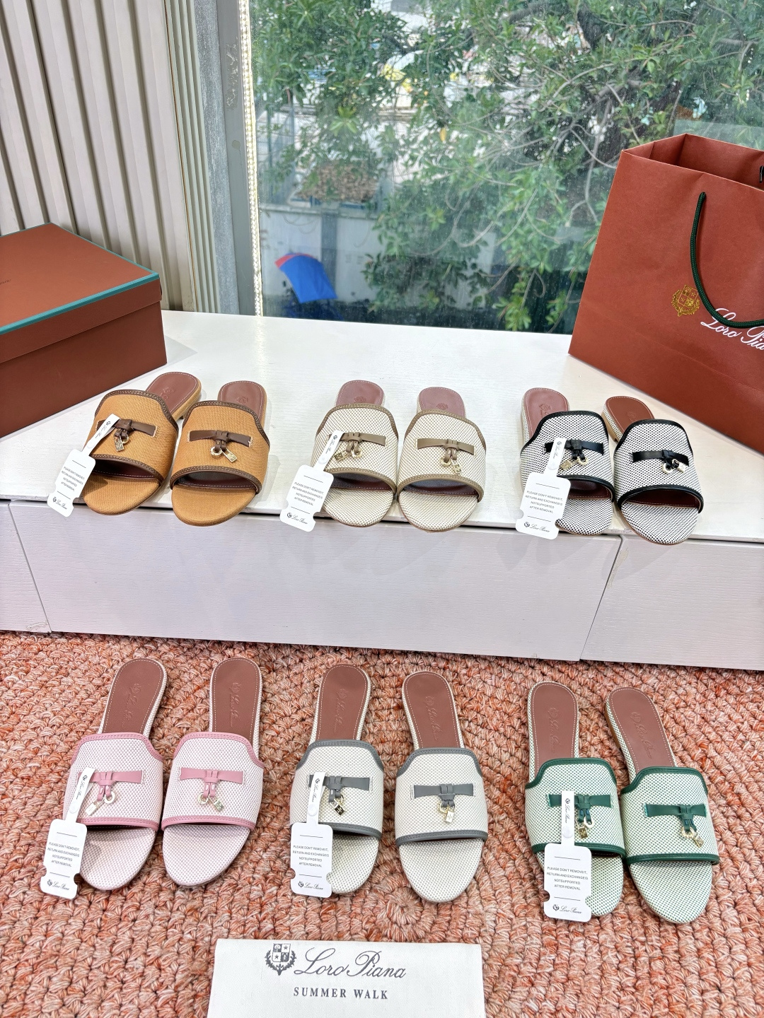 🌾G131😁Loro piana代购级拖鞋lp这款亚麻帆布拖鞋搭配饰有Loro Piana My Cha