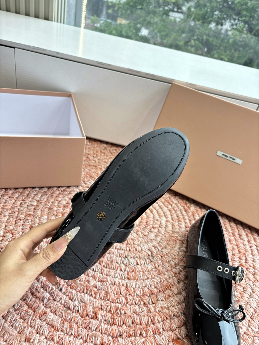 🌾G027代购级Miu Miu 缪缪玛丽珍单鞋女士蝴蝶结装饰缎面芭蕾舞独家高版 Miu Miu新款平底芭