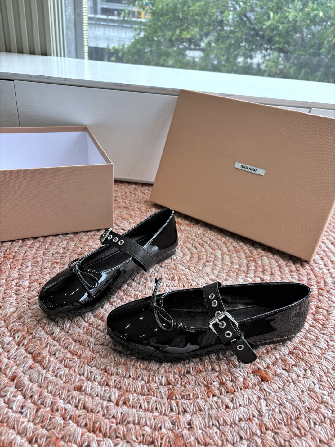 🌾G027代购级Miu Miu 缪缪玛丽珍单鞋女士蝴蝶结装饰缎面芭蕾舞独家高版 Miu Miu新款平底芭