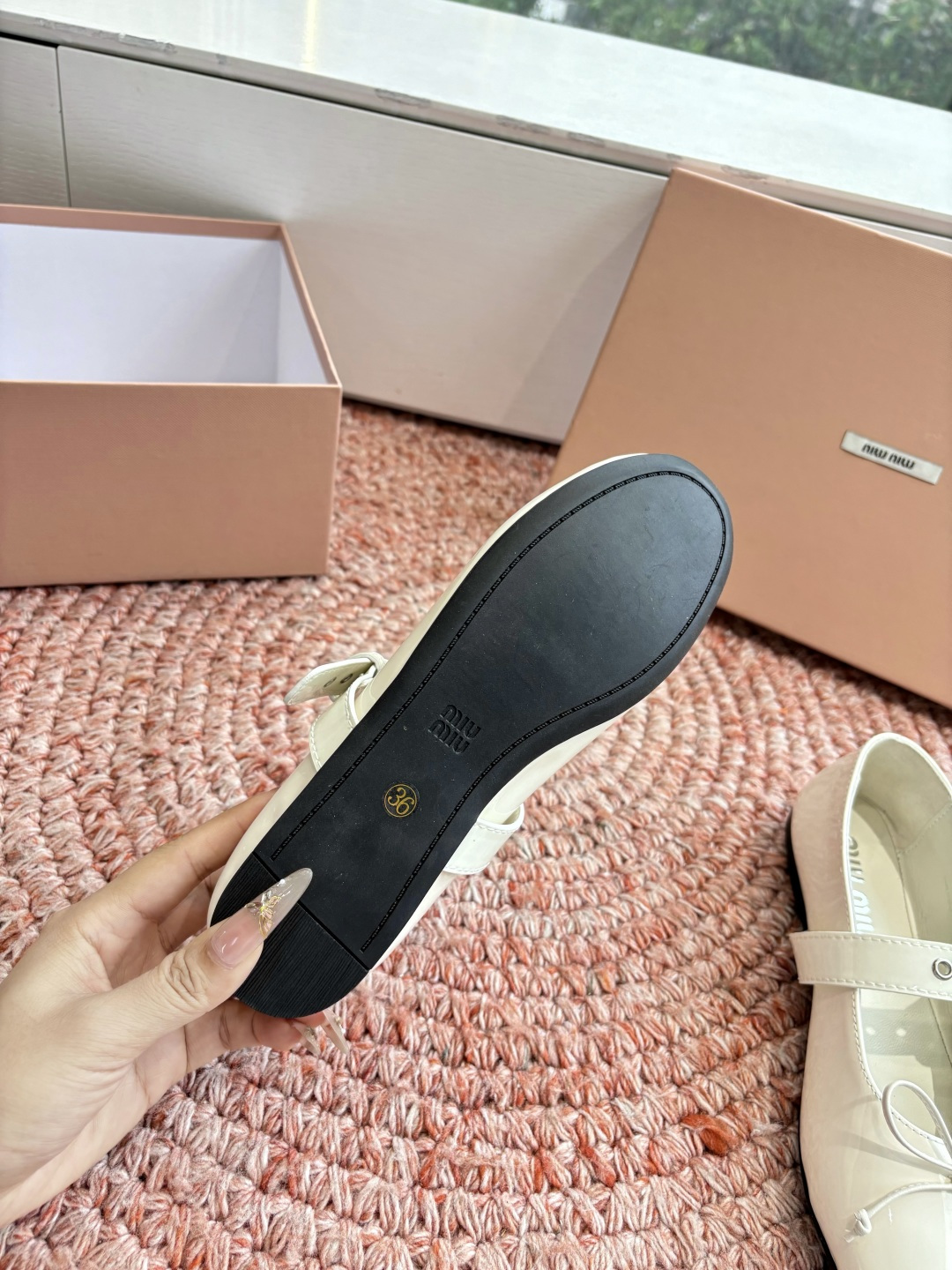 🌾G027代购级Miu Miu 缪缪玛丽珍单鞋女士蝴蝶结装饰缎面芭蕾舞独家高版 Miu Miu新款平底芭