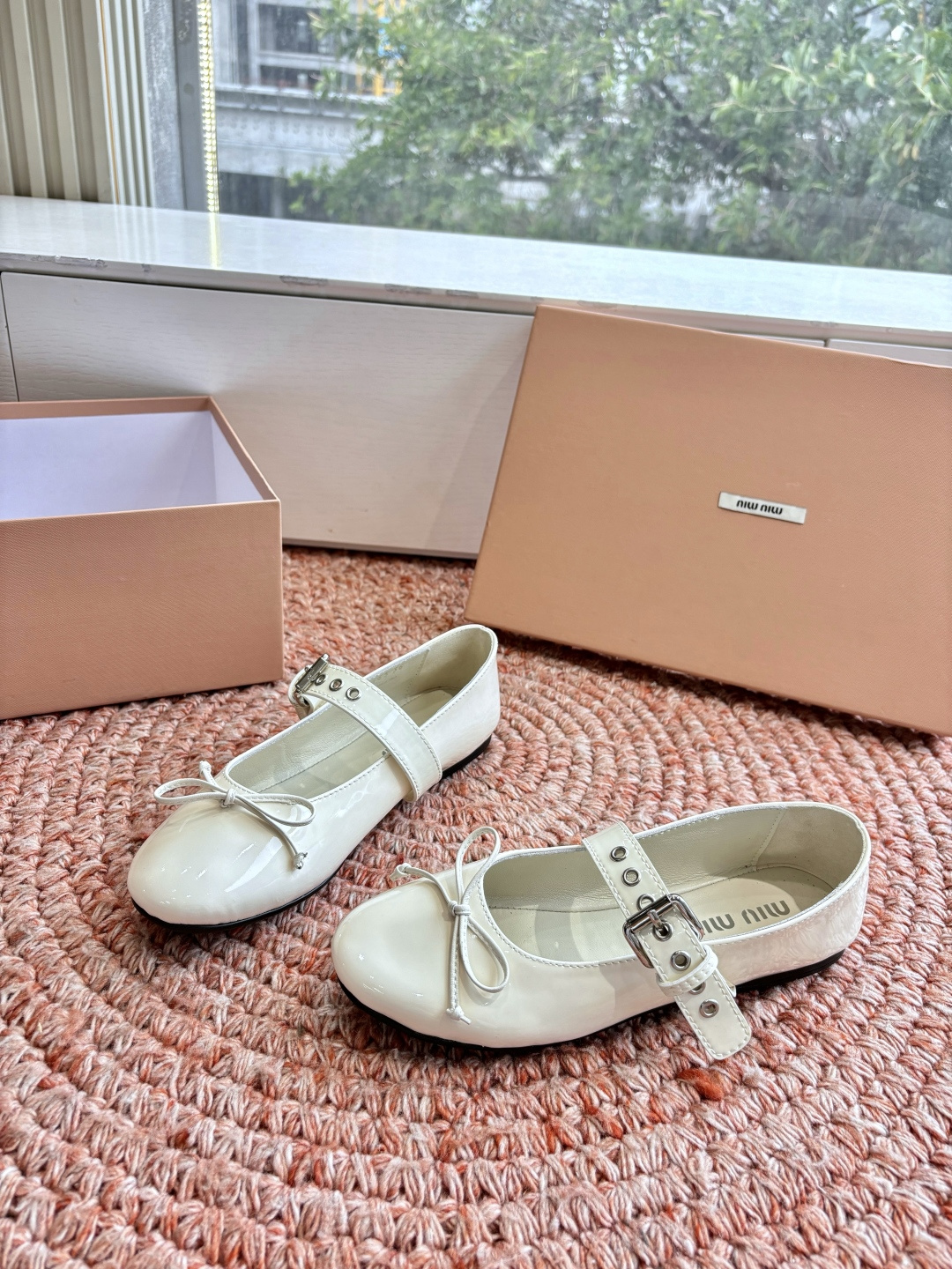 🌾G027代购级Miu Miu 缪缪玛丽珍单鞋女士蝴蝶结装饰缎面芭蕾舞独家高版 Miu Miu新款平底芭