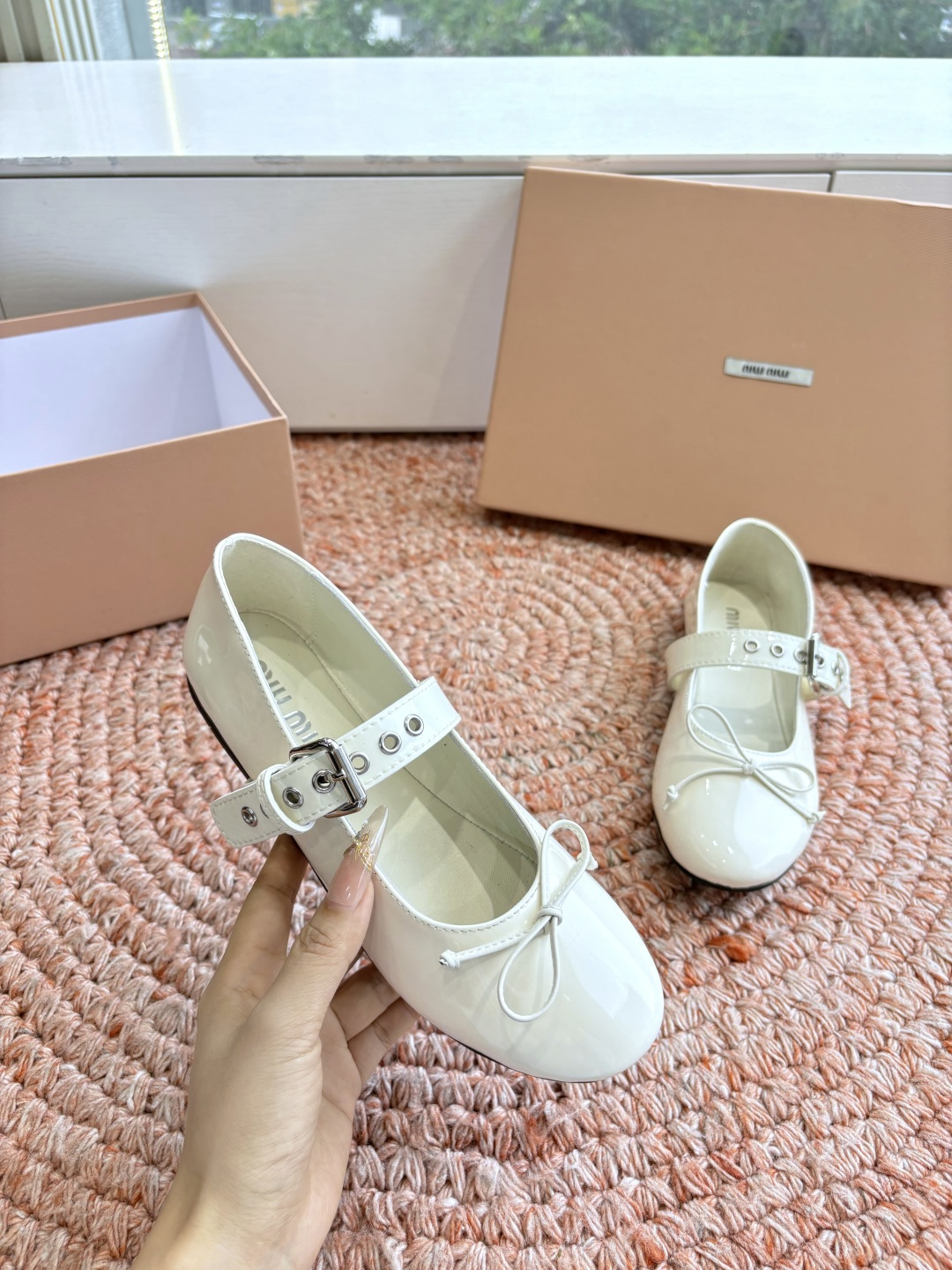 🌾G027代购级Miu Miu 缪缪玛丽珍单鞋女士蝴蝶结装饰缎面芭蕾舞独家高版 Miu Miu新款平底芭