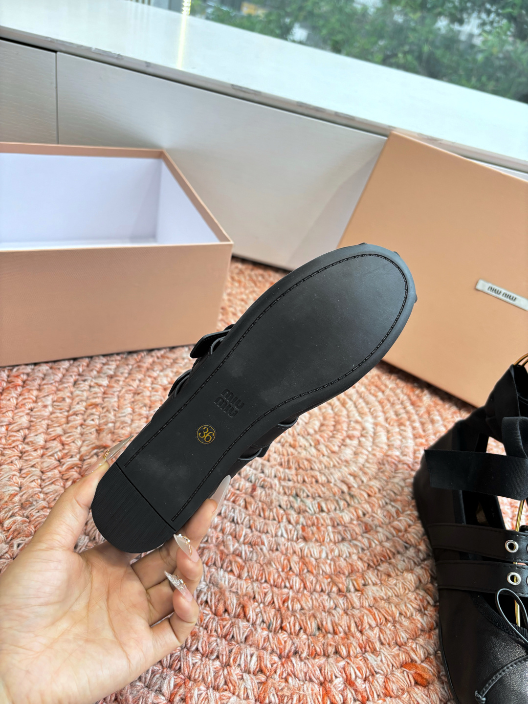 🌾G027代购级Miu Miu 缪缪玛丽珍单鞋女士蝴蝶结装饰缎面芭蕾舞独家高版 Miu Miu新款平底芭