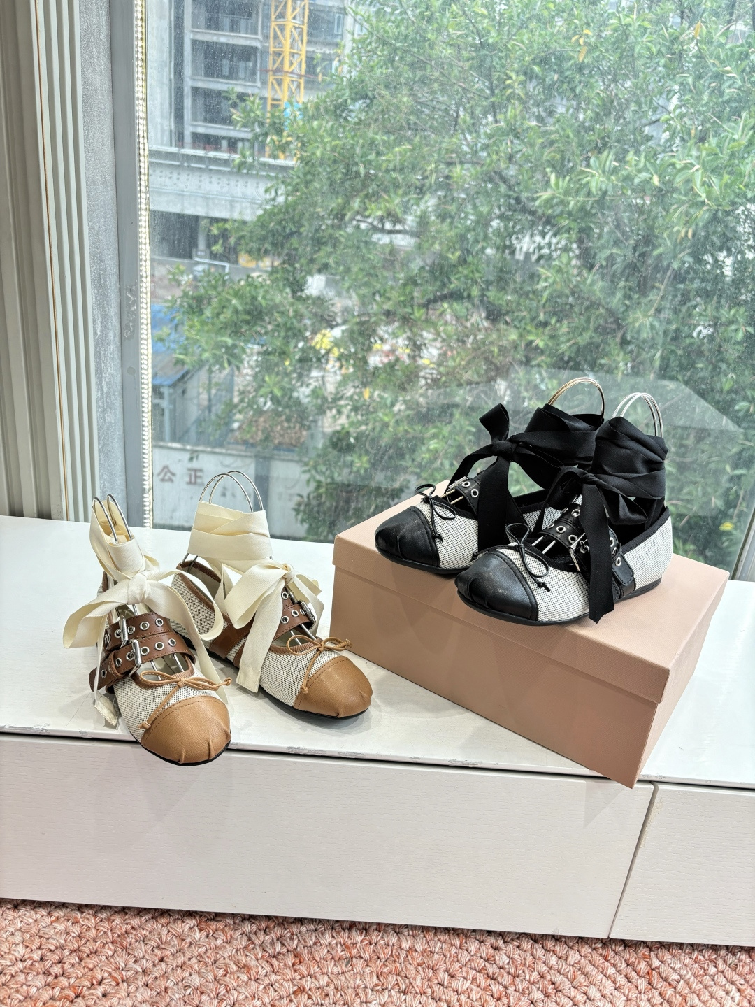 🌾G027代购级Miu Miu 缪缪玛丽珍单鞋女士蝴蝶结装饰缎面芭蕾舞独家高版 Miu Miu新款平底芭