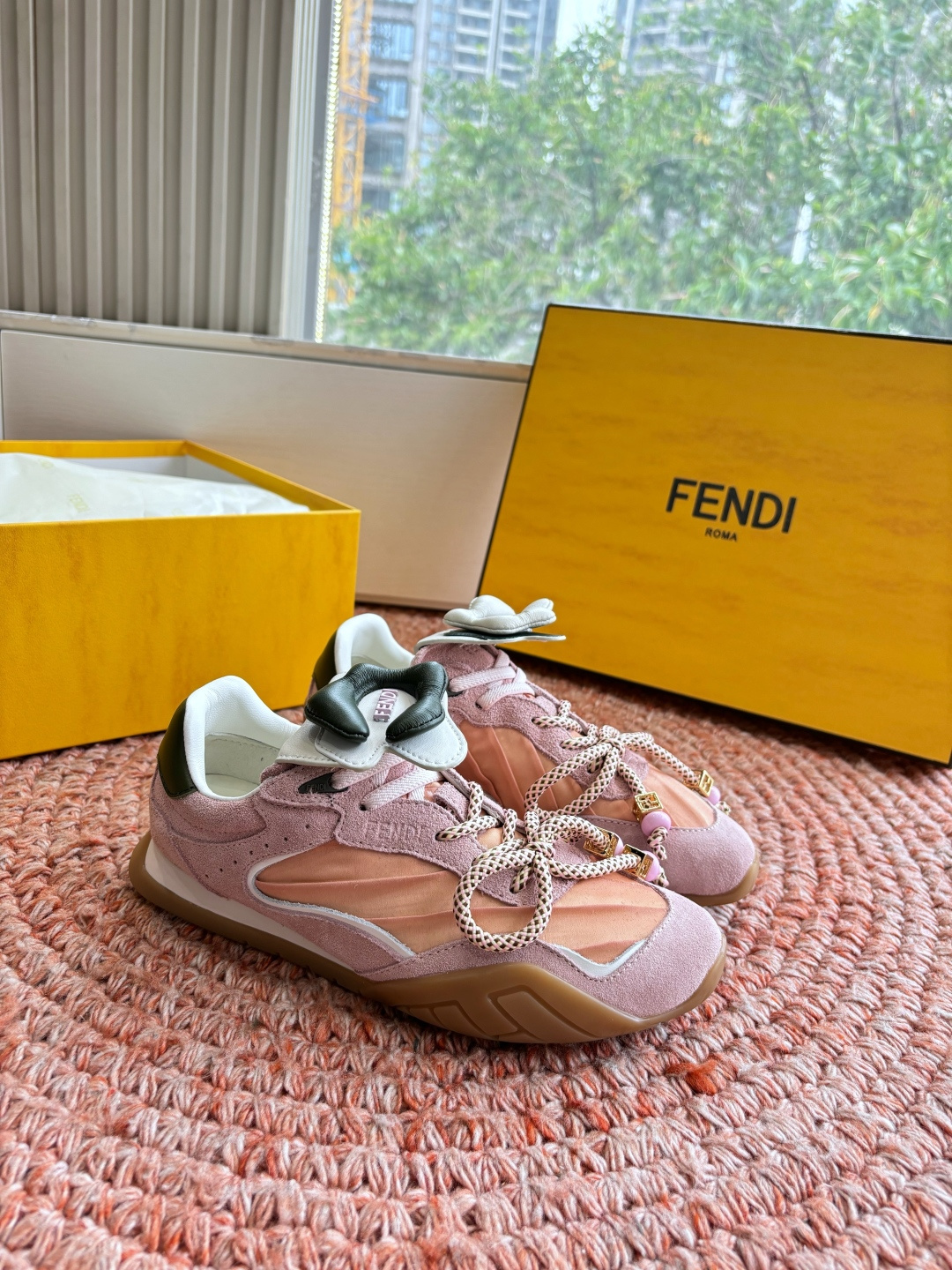 🌾G029顶级品质𝐅𝐄𝐍𝐃𝐈｜26春夏新款Wave Pulsea魔术贴德训阿甘鞋把春天穿在脚上立体花朵装