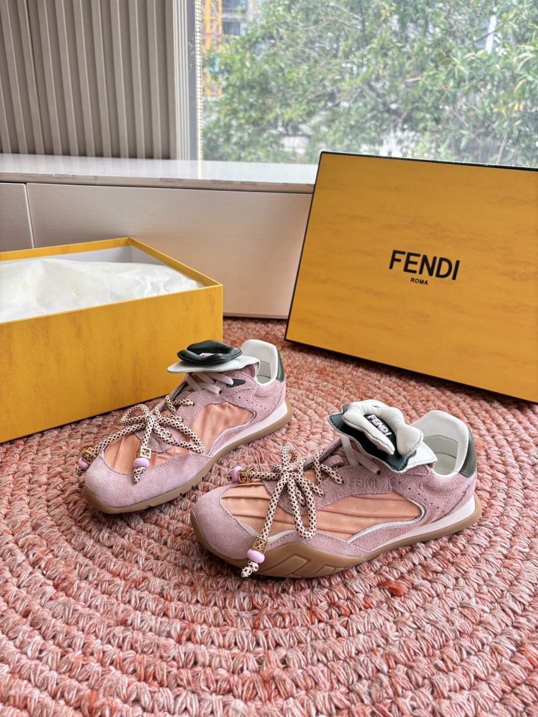 🌾G029顶级品质𝐅𝐄𝐍𝐃𝐈｜26春夏新款Wave Pulsea魔术贴德训阿甘鞋把春天穿在脚上立体花朵装