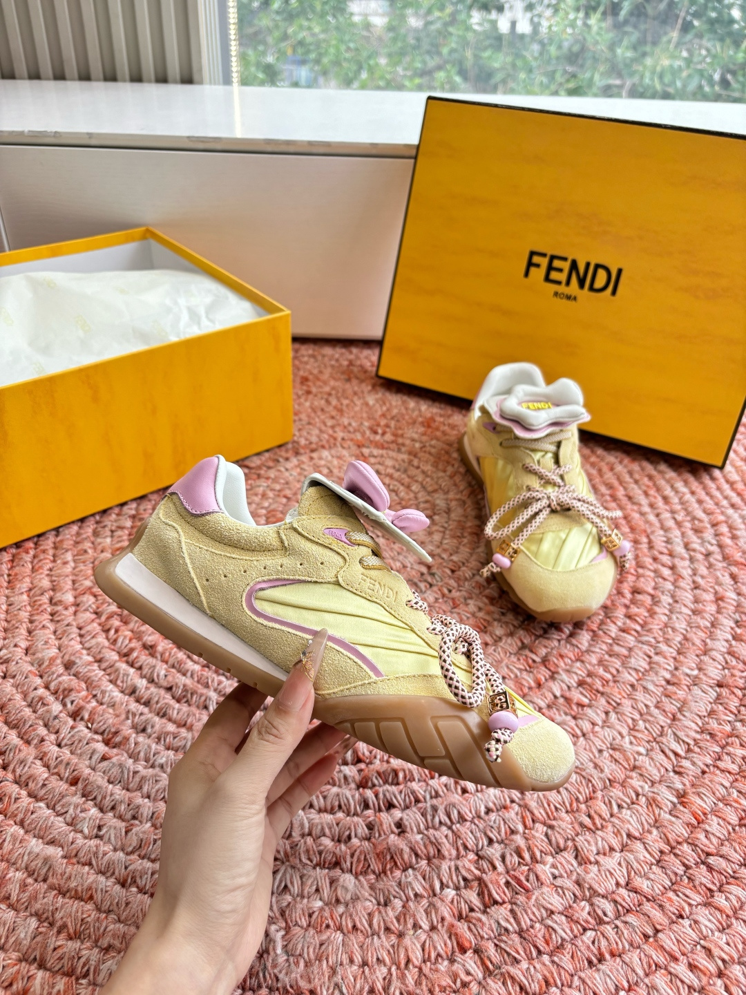 🌾G029顶级品质𝐅𝐄𝐍𝐃𝐈｜26春夏新款Wave Pulsea魔术贴德训阿甘鞋把春天穿在脚上立体花朵装