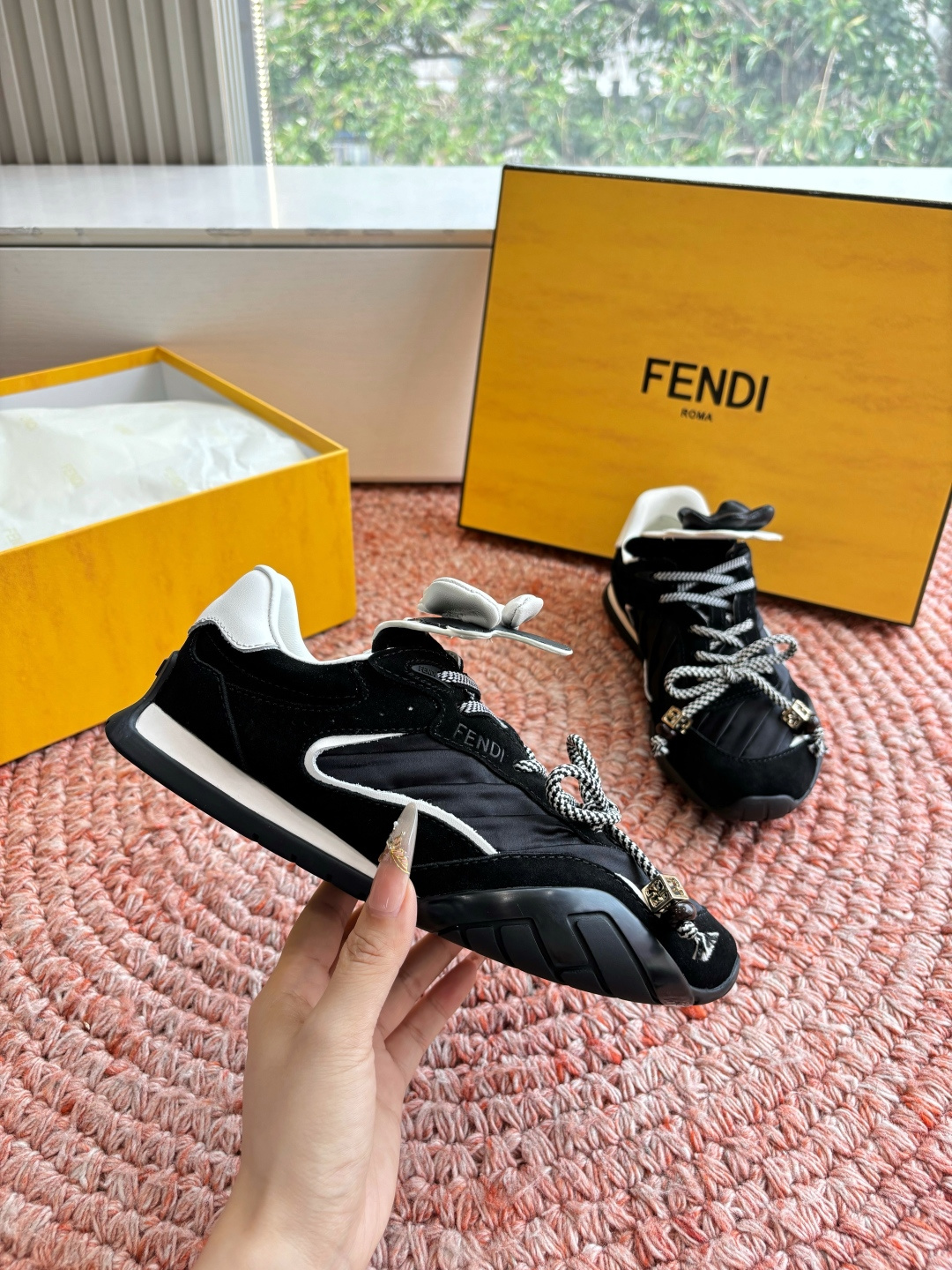 🌾G029顶级品质𝐅𝐄𝐍𝐃𝐈｜26春夏新款Wave Pulsea魔术贴德训阿甘鞋把春天穿在脚上立体花朵装