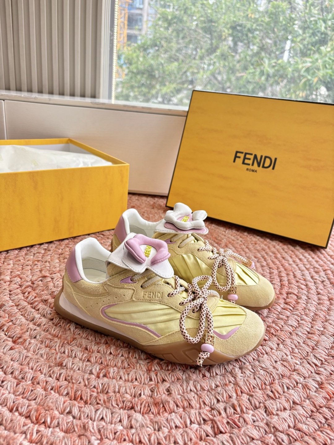 🌾G029顶级品质𝐅𝐄𝐍𝐃𝐈｜26春夏新款Wave Pulsea魔术贴德训阿甘鞋把春天穿在脚上立体花朵装