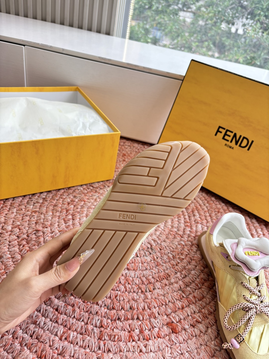 🌾G029顶级品质𝐅𝐄𝐍𝐃𝐈｜26春夏新款Wave Pulsea魔术贴德训阿甘鞋把春天穿在脚上立体花朵装