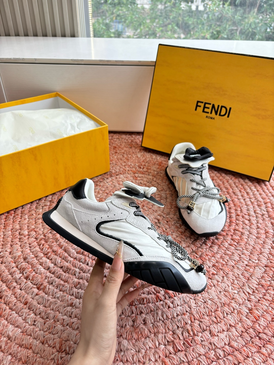 🌾G029顶级品质𝐅𝐄𝐍𝐃𝐈｜26春夏新款Wave Pulsea魔术贴德训阿甘鞋把春天穿在脚上立体花朵装