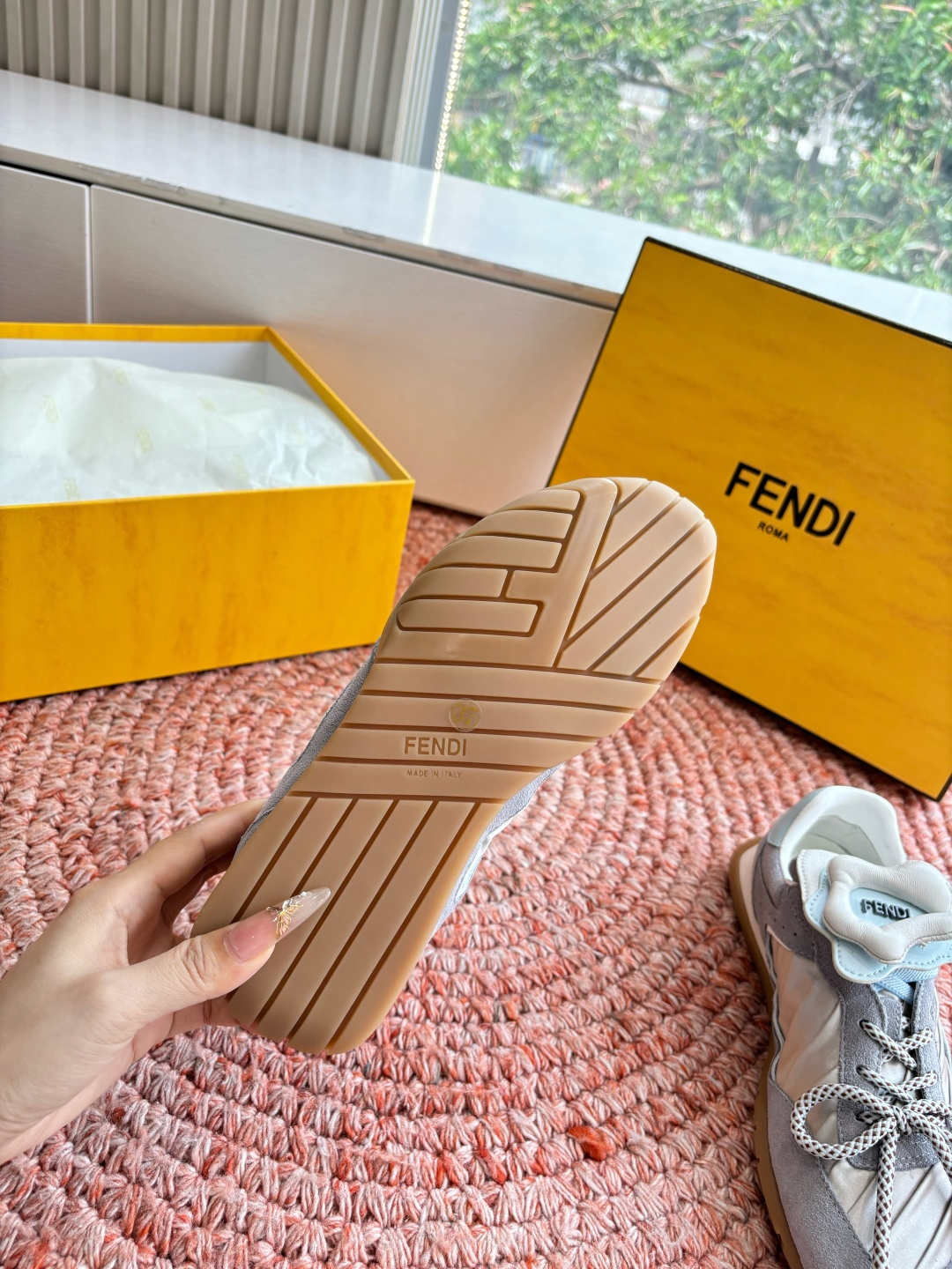 🌾G029顶级品质𝐅𝐄𝐍𝐃𝐈｜26春夏新款Wave Pulsea魔术贴德训阿甘鞋把春天穿在脚上立体花朵装