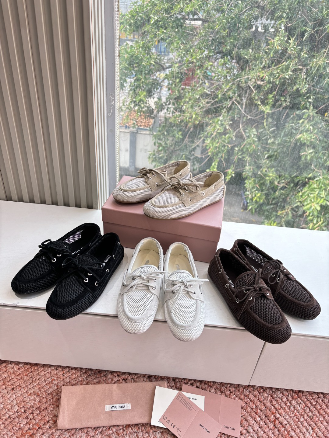 🌾G021所见即所得顶级品质Miu Mi* 2026 deck shoes 麂皮船鞋乐福鞋miumiu家