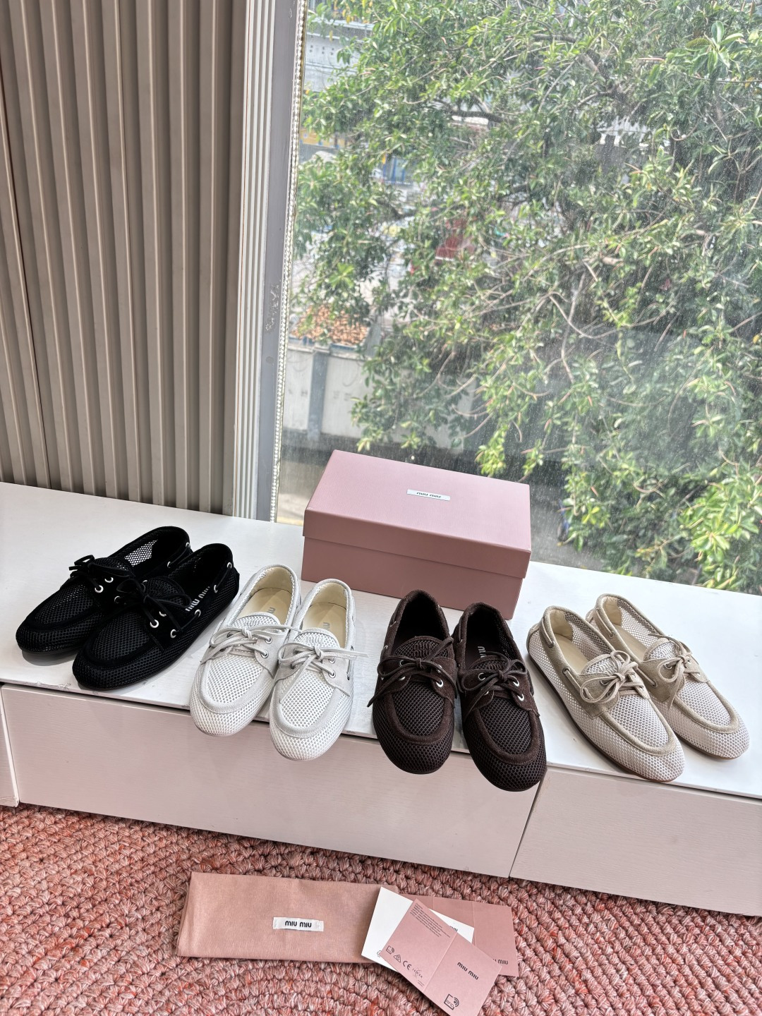 🌾G021所见即所得顶级品质Miu Mi* 2026 deck shoes 麂皮船鞋乐福鞋miumiu家