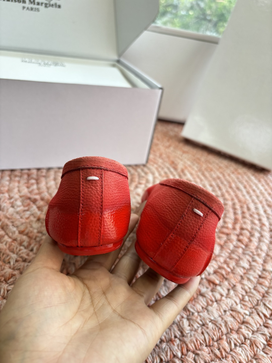 🌾G077代购级别2026 5Maison Margie马吉拉•分趾粗跟平底复古玛丽珍娃娃头苹果头芭蕾舞