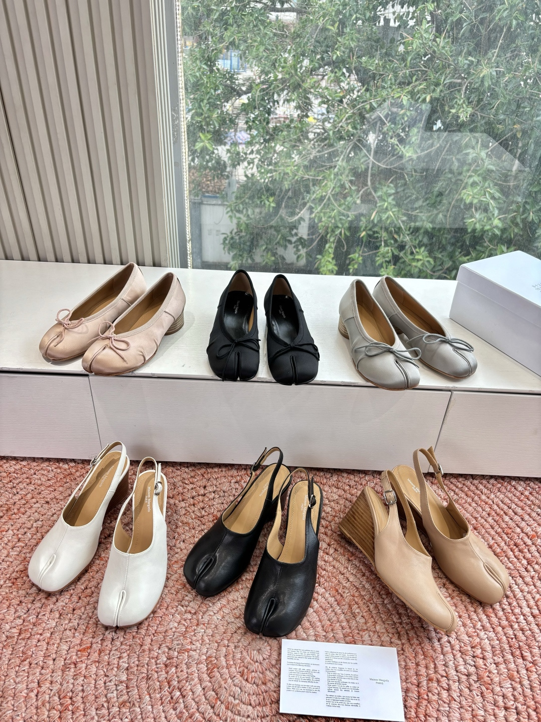 🌾G012代购级别2026 5Maison Margie马吉拉•分趾粗跟平底复古玛丽珍坡跟芭蕾舞指鱼嘴单