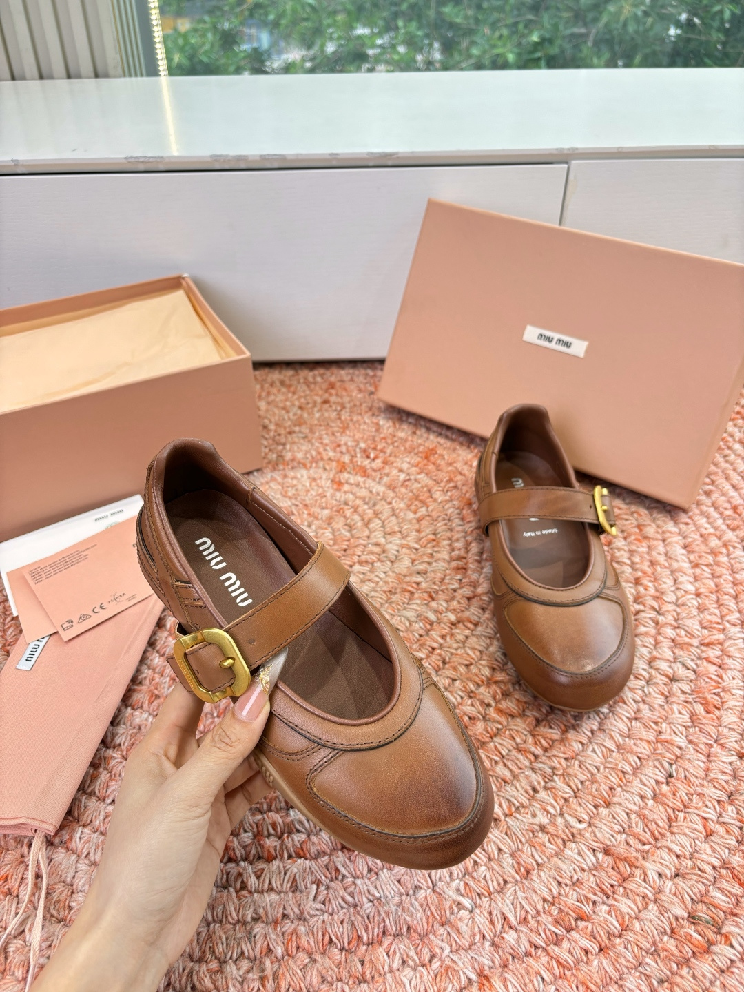 🌾G261所见即所得顶级品质Miu Mi* deck shoes 麂皮玛丽珍小皮鞋乐福鞋miumiu家新