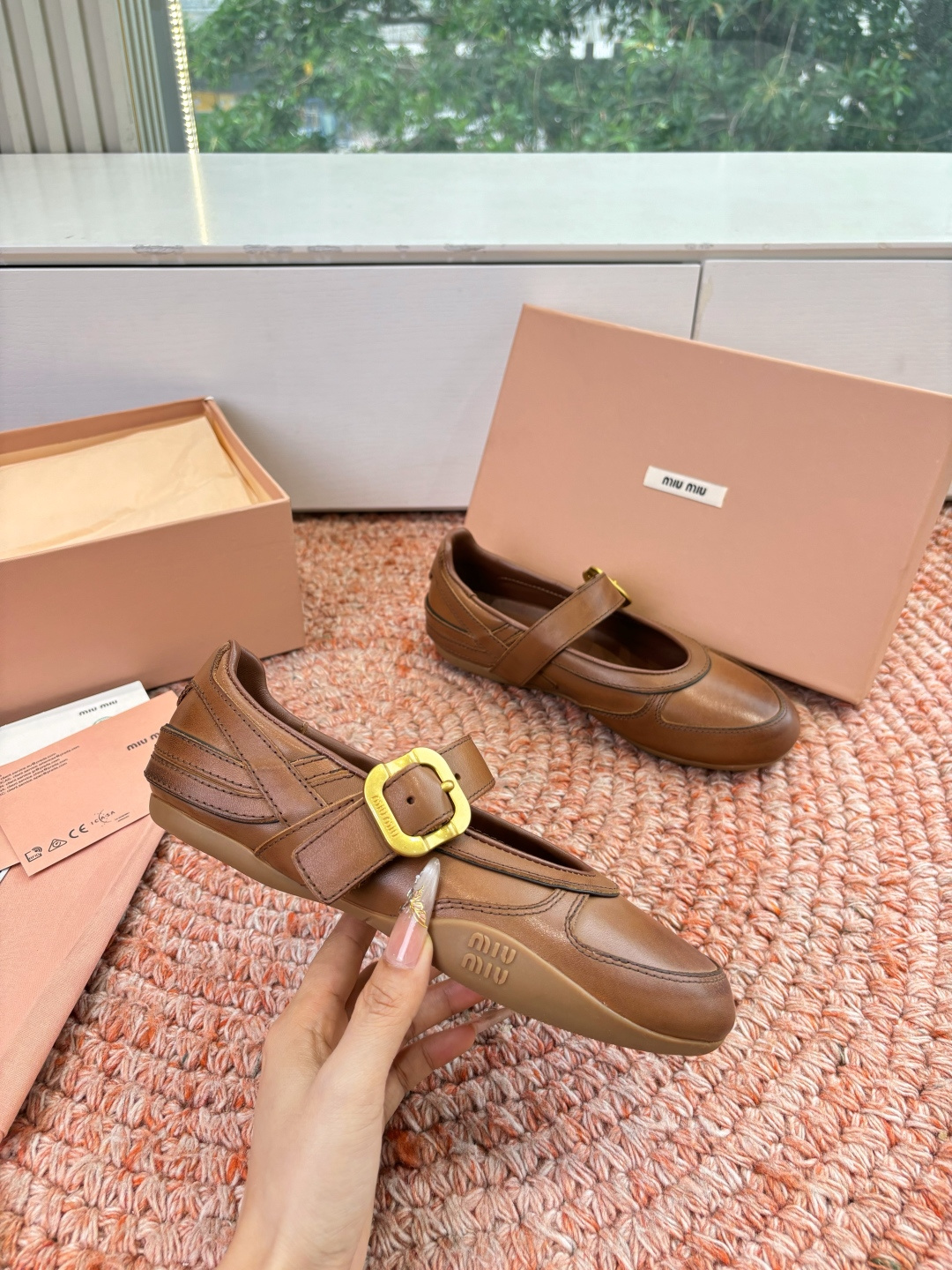 🌾G261所见即所得顶级品质Miu Mi* deck shoes 麂皮玛丽珍小皮鞋乐福鞋miumiu家新