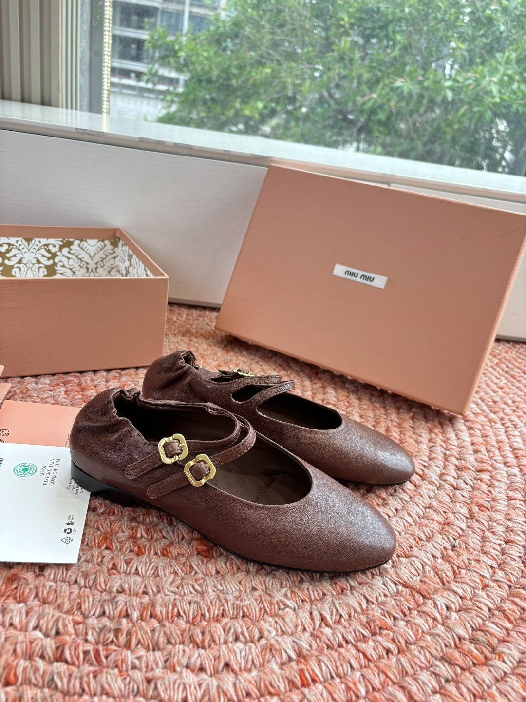 🌾G021代购级独家上新Miu Miu2026真皮乐福鞋Zp开发 手工羊皮平底拖鞋秒杀市面版本Miu真的