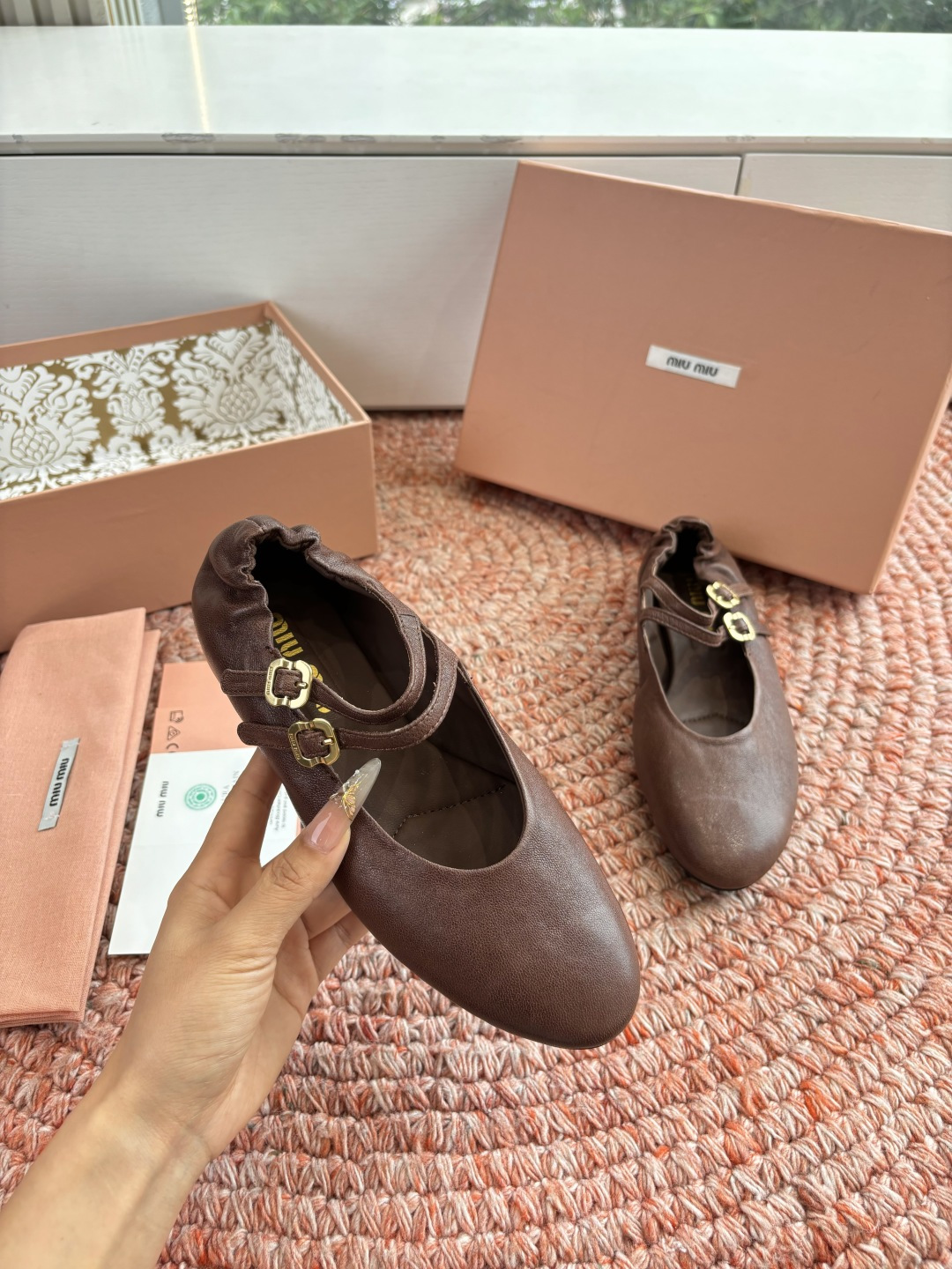 🌾G021代购级独家上新Miu Miu2026真皮乐福鞋Zp开发 手工羊皮平底拖鞋秒杀市面版本Miu真的
