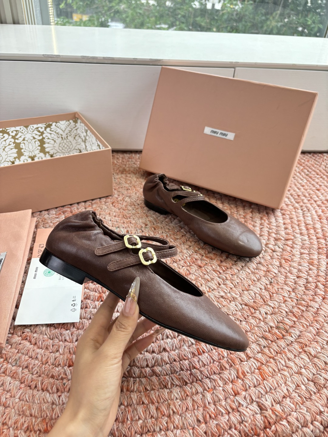 🌾G021代购级独家上新Miu Miu2026真皮乐福鞋Zp开发 手工羊皮平底拖鞋秒杀市面版本Miu真的