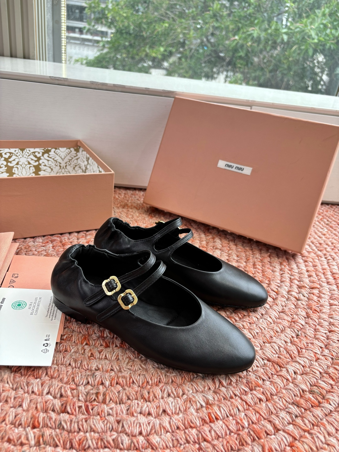 🌾G0286代购级独家上新Miu Miu2026真皮乐福鞋Zp开发 手工羊皮平底拖鞋秒杀市面版本Miu真