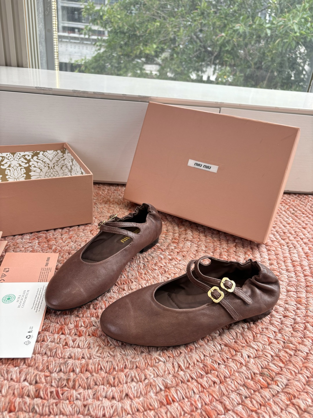 🌾G021代购级独家上新Miu Miu2026真皮乐福鞋Zp开发 手工羊皮平底拖鞋秒杀市面版本Miu真的