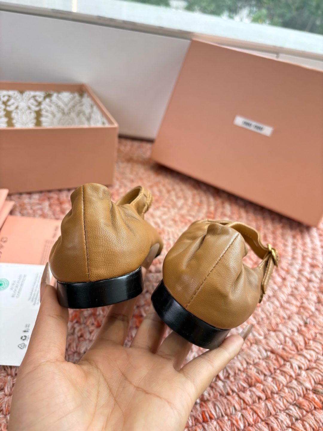 🌾G0286代购级独家上新Miu Miu2026真皮乐福鞋Zp开发 手工羊皮平底拖鞋秒杀市面版本Miu真