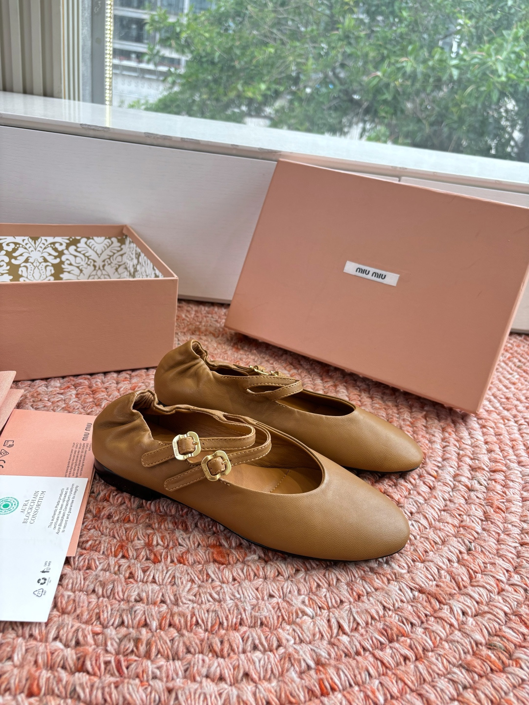 🌾G0286代购级独家上新Miu Miu2026真皮乐福鞋Zp开发 手工羊皮平底拖鞋秒杀市面版本Miu真
