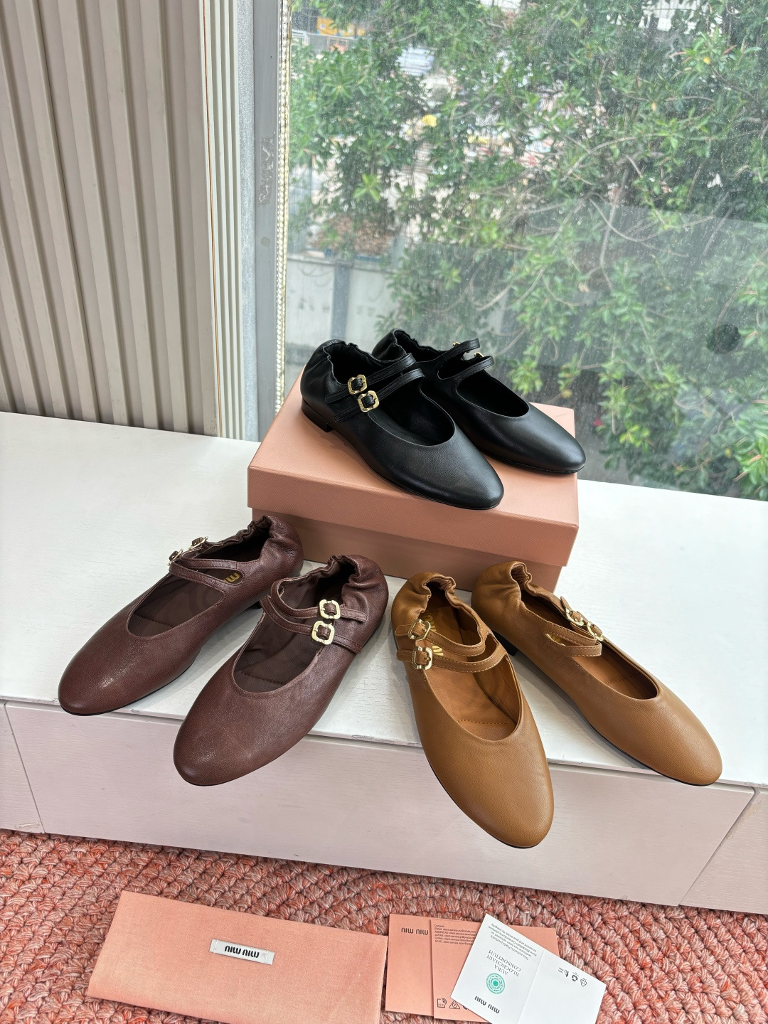 🌾G0286代购级独家上新Miu Miu2026真皮乐福鞋Zp开发 手工羊皮平底拖鞋秒杀市面版本Miu真