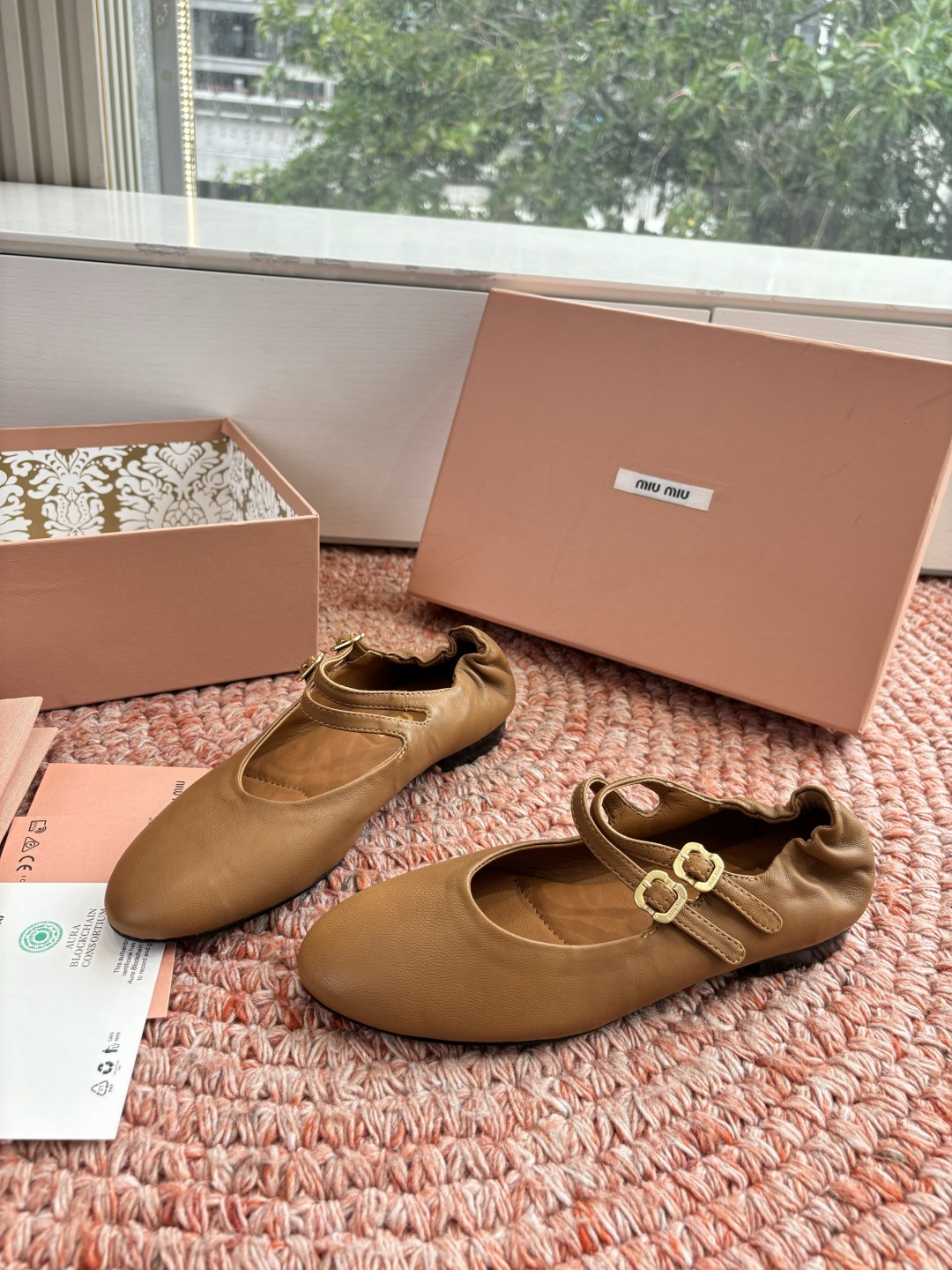 🌾G0286代购级独家上新Miu Miu2026真皮乐福鞋Zp开发 手工羊皮平底拖鞋秒杀市面版本Miu真