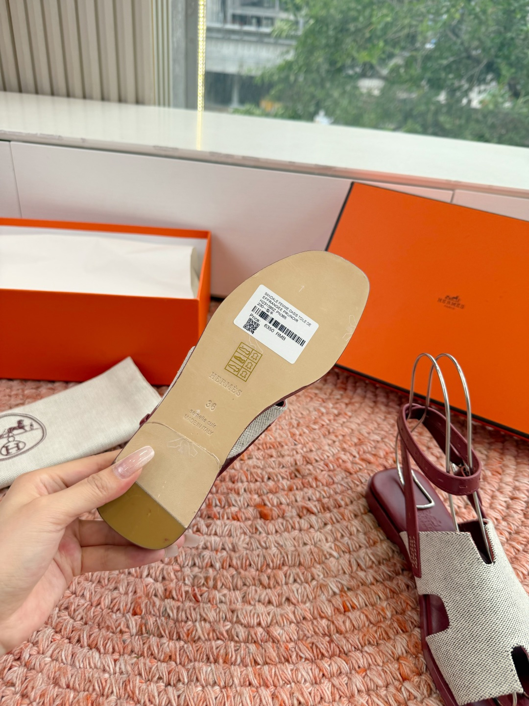 🌾G203高端品质H家 2026春夏新款 HERMES爱马仕H凉鞋一字平底真皮外穿凉鞋女扣平底金属银扣真