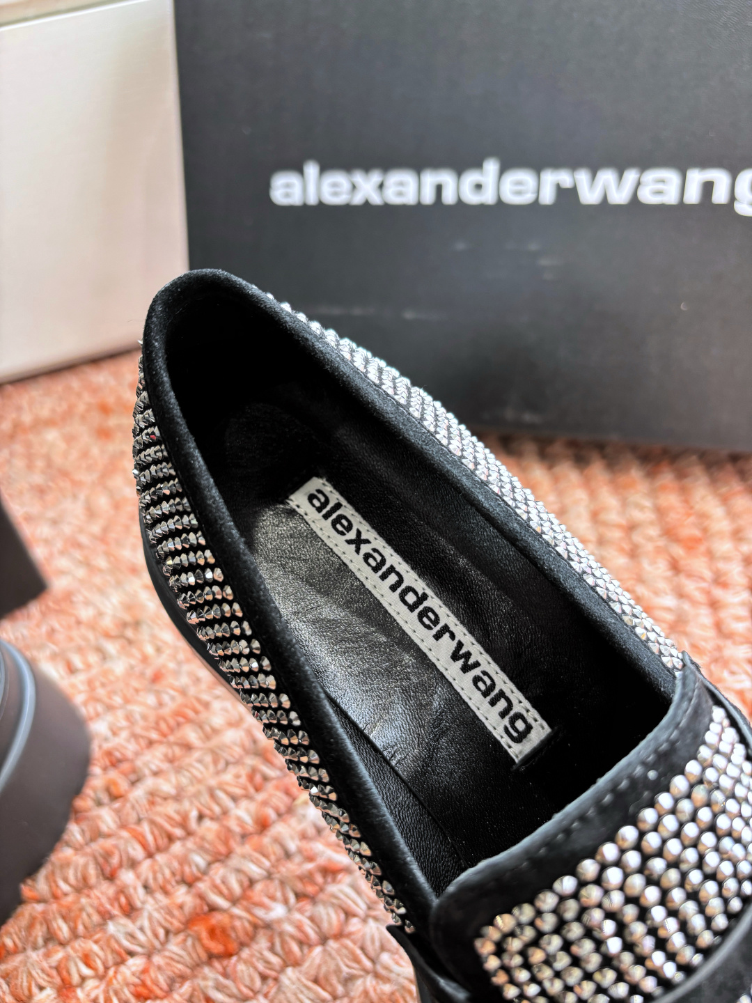 🌾G013顶级品质Alexander Wang aw carter亚历山大王 松糕厚底烫钻乐福鞋Jenn