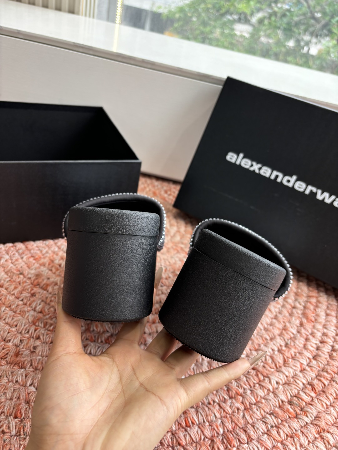 🌾G013顶级品质Alexander Wang aw carter亚历山大王 烫钻 拖鞋Jennie 大