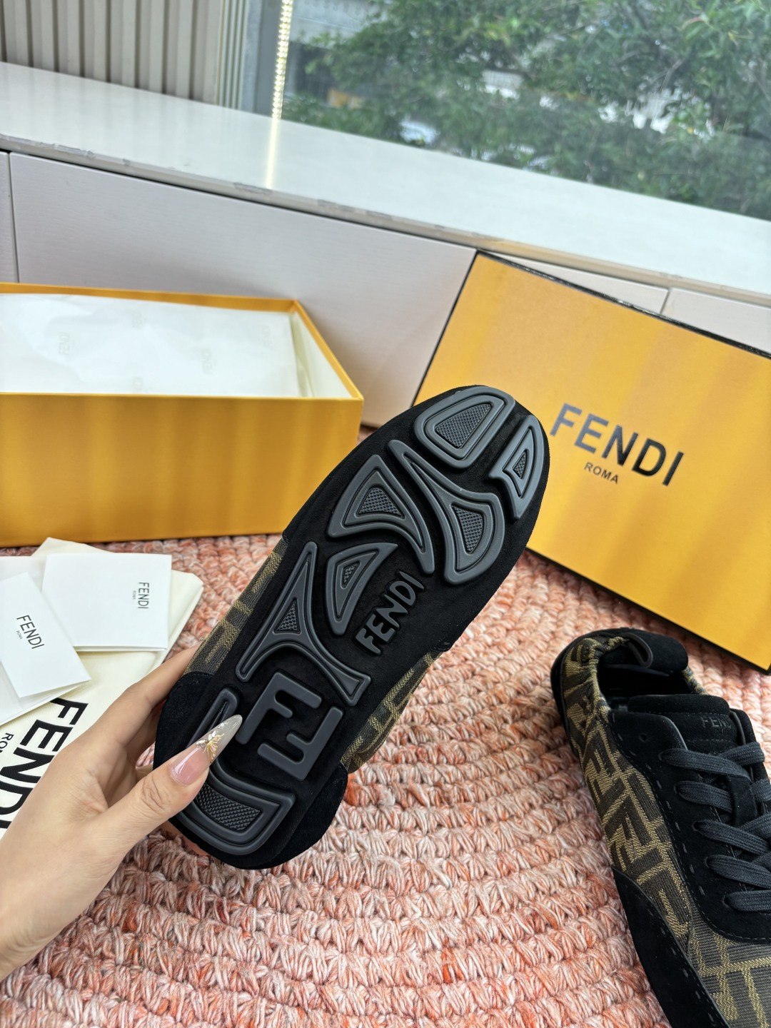 🌾G036Fendi芬迪 最新Fit系列 系带 松紧 芭蕾舞鞋 休闲鞋‼️ FENDI Fit系带低帮鞋