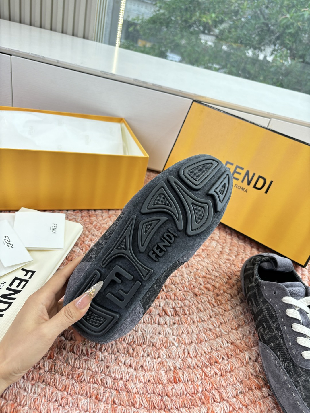 🌾G036Fendi芬迪 最新Fit系列 系带 松紧 芭蕾舞鞋 休闲鞋‼️ FENDI Fit系带低帮鞋