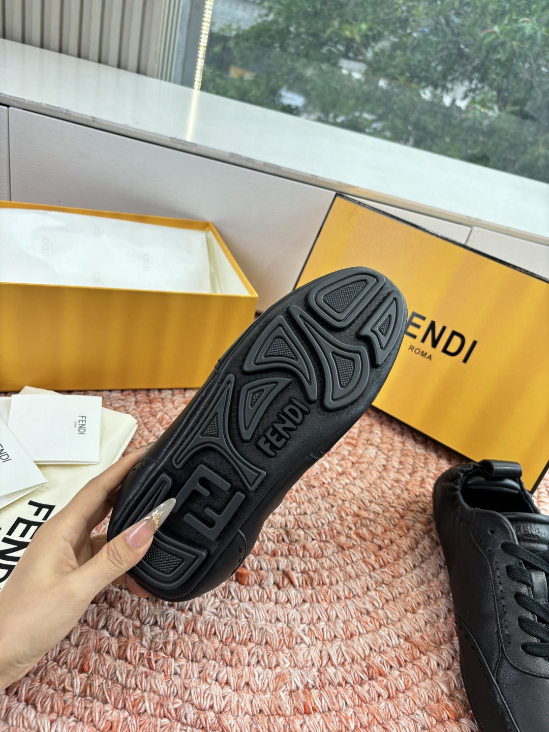 🌾G036Fendi芬迪 最新Fit系列 系带 松紧 芭蕾舞鞋 休闲鞋‼️ FENDI Fit系带低帮鞋