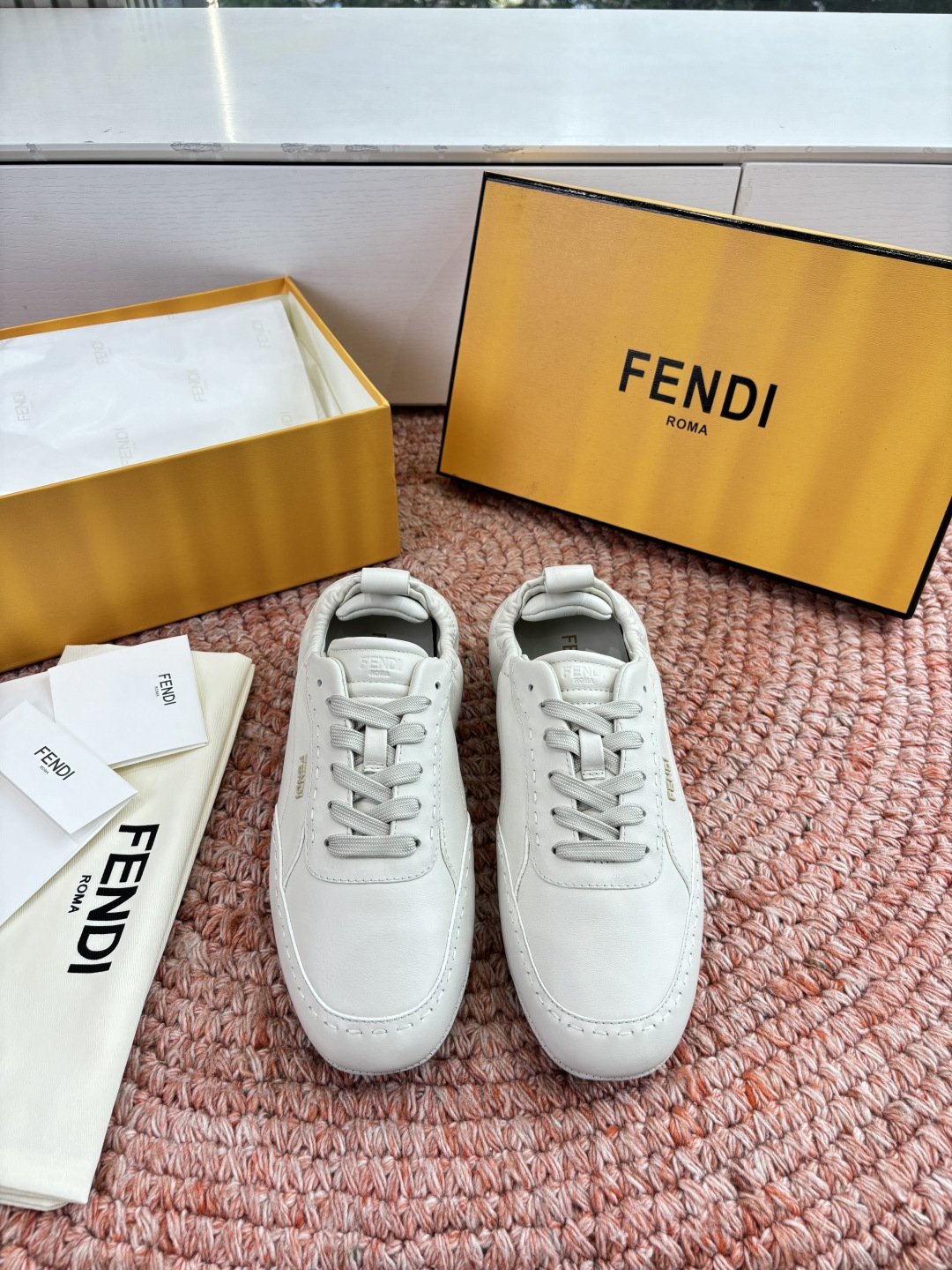 🌾G036Fendi芬迪 最新Fit系列 系带 松紧 芭蕾舞鞋 休闲鞋‼️ FENDI Fit系带低帮鞋