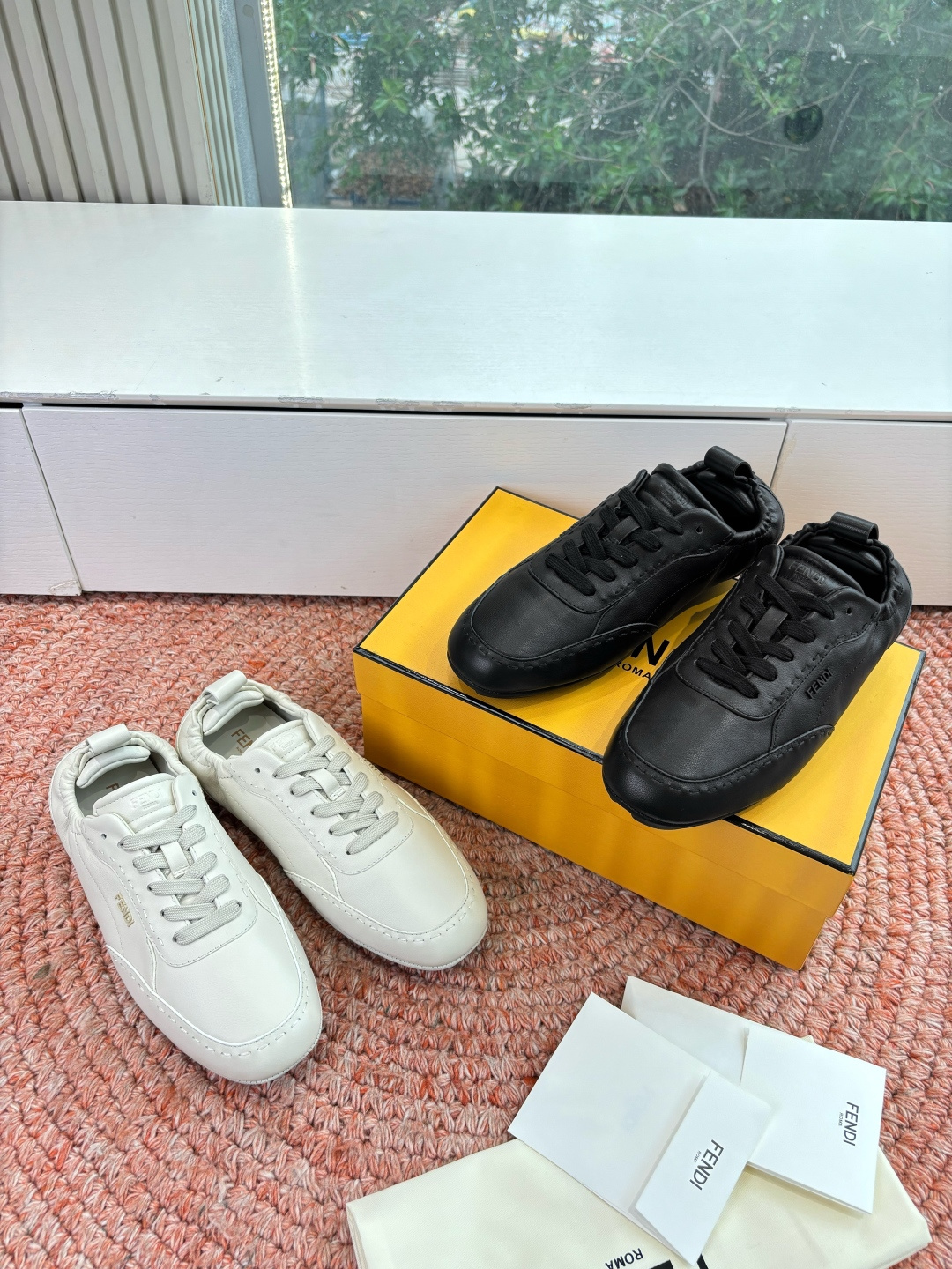 🌾G036Fendi芬迪 最新Fit系列 系带 松紧 芭蕾舞鞋 休闲鞋‼️ FENDI Fit系带低帮鞋