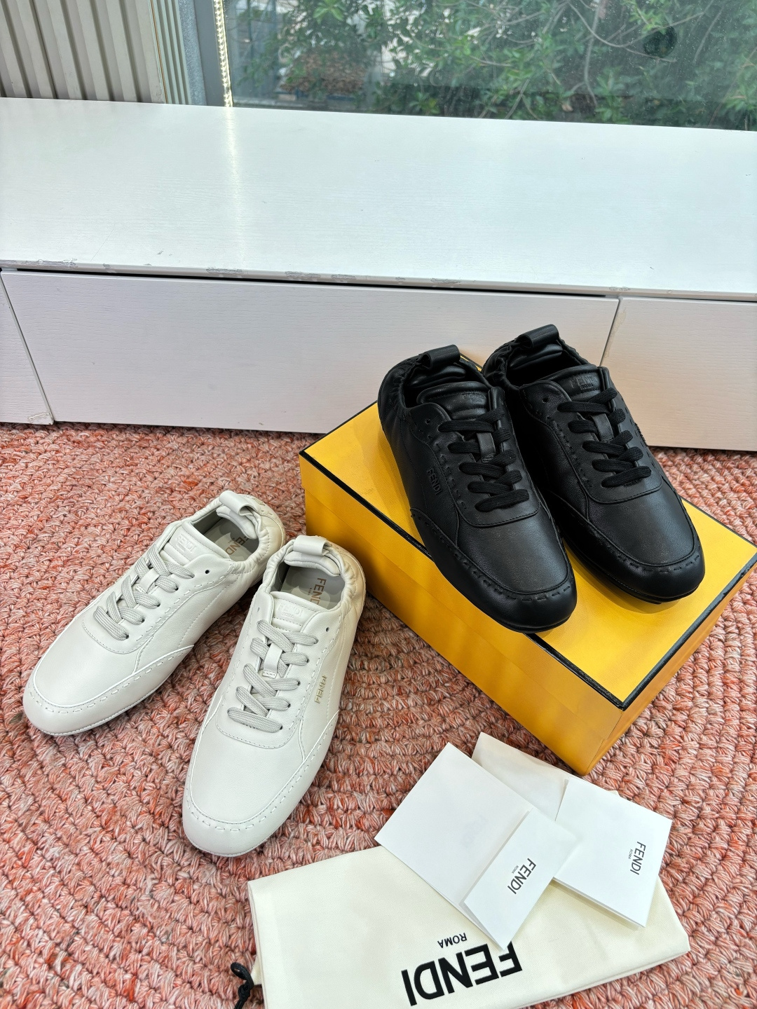 🌾G036Fendi芬迪 最新Fit系列 系带 松紧 芭蕾舞鞋 休闲鞋‼️ FENDI Fit系带低帮鞋